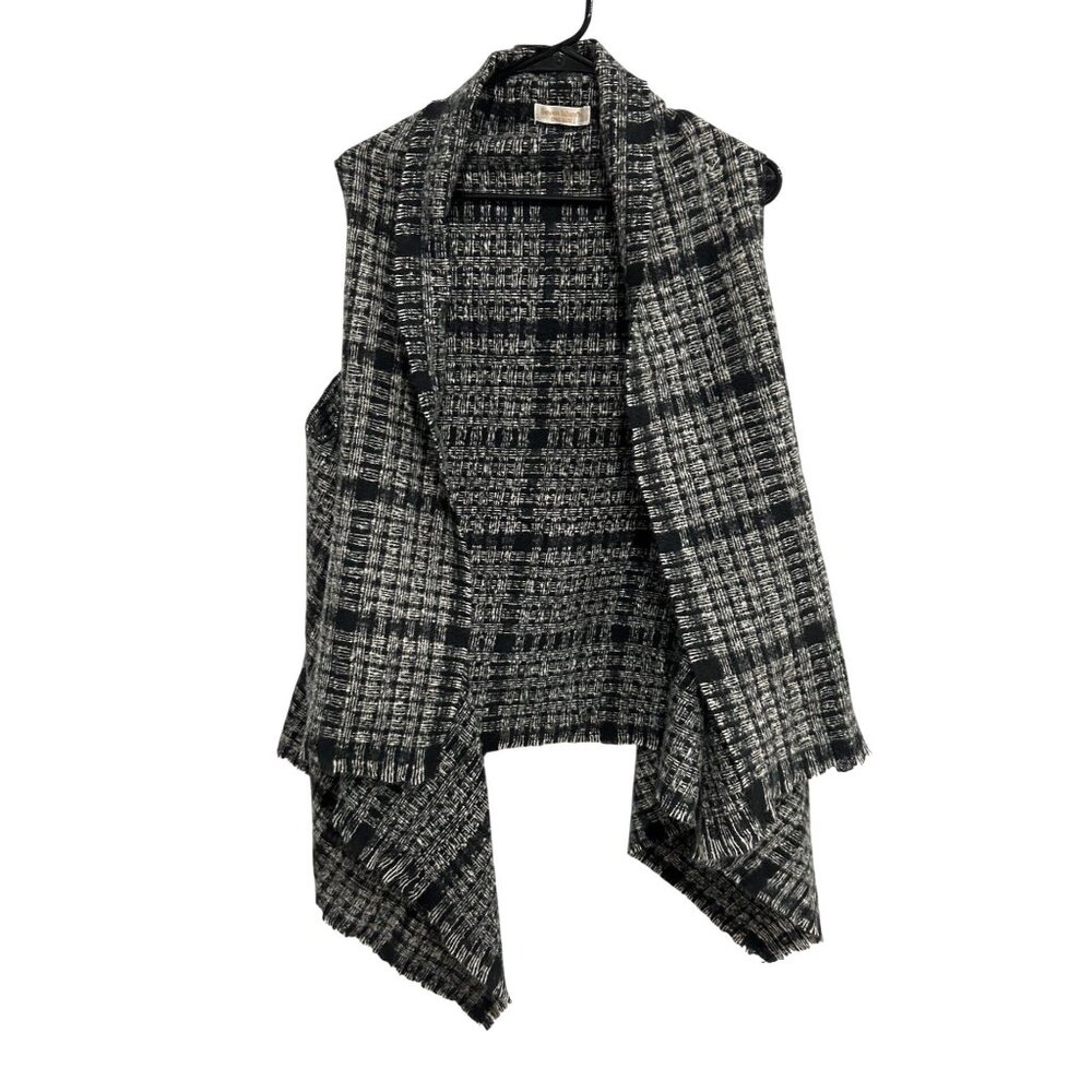 Seven Islands NWT Plaid Sleeveless Open Front Vest One Size